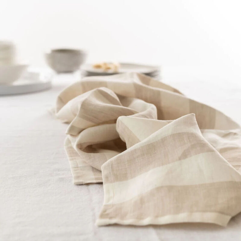 Home Lab 100% French Linen Tea Towel Set of 2 image number 3